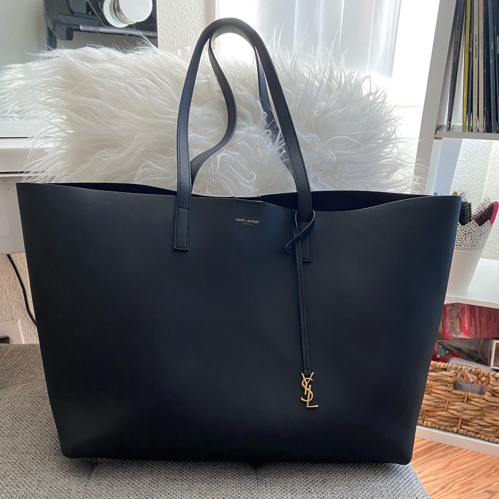 Saint Laurent large leather shopper YSL